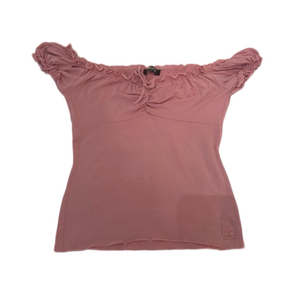 morgan de toi pink milkmaid top